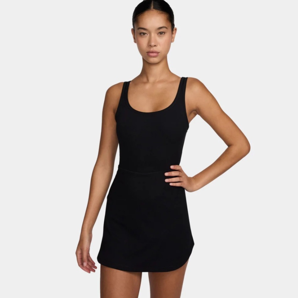 NWT Women's Nike One Capsule Ribbed Dress with Built-In Shorts